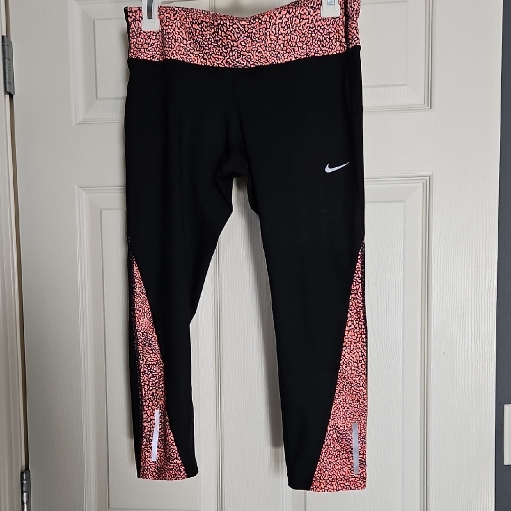 Nike Black and Pink Leggings